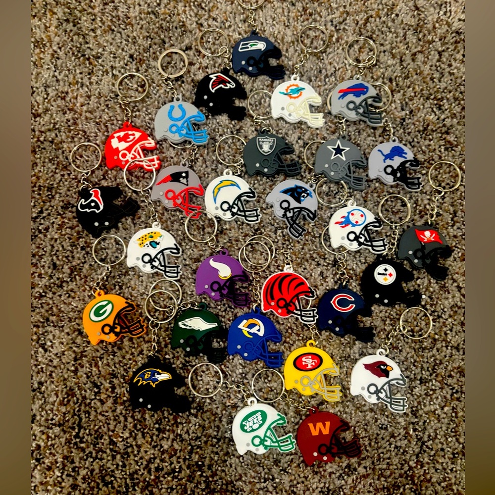 NFL Team Mini Helmet Keychains